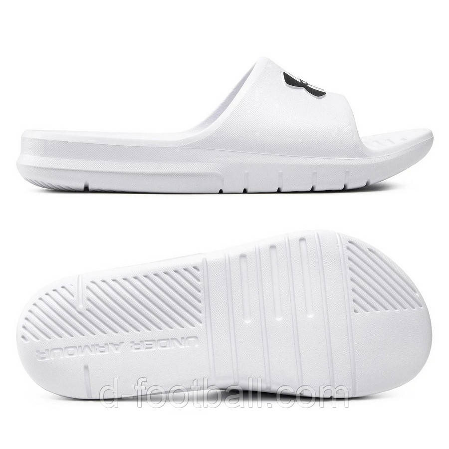 Чоловічі шльопанці Under Armour CORE PTH SLIDES білі 3021286-100, Білий, Розмір (EU) — 42.5