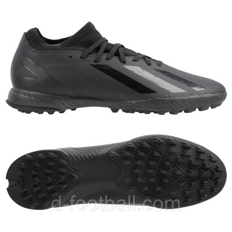 Сороконіжки Adidas X Crazyfast.3 Turf Shoes Black ID9336, Чорний, Розмір (EU) — 42 2/3