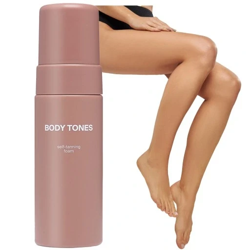 Піна для самозасмаги для тіла Body Tones темна 155 мл зволожує вирівнює тон шкіри, фото 1
