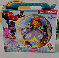 Набір дитячого посуду Софія прекрасна 3 предмети склокераміка.