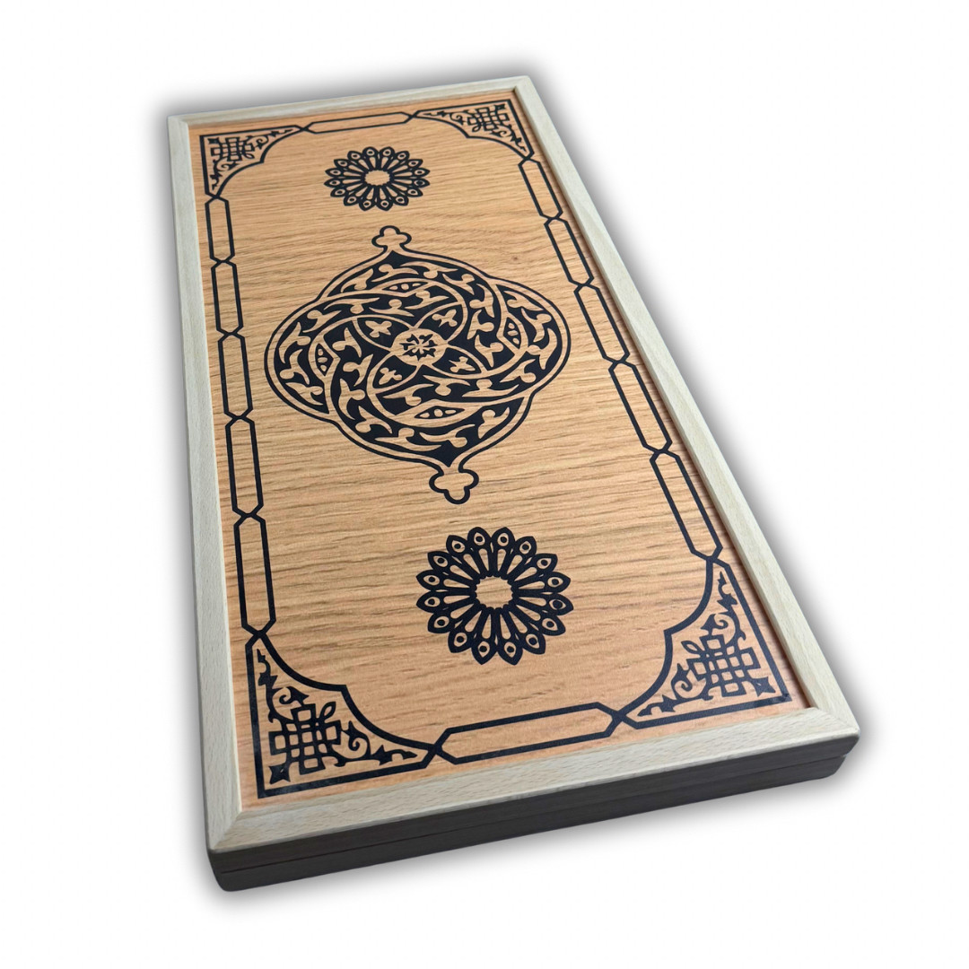 Нарди дерев'яні "Східні", 52*54 см, з кубиками та фішками, настільні ігри, фото 1