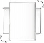 Магнітна дошка біла для сухого стирання 150x100 з алюмінієвою рамкою + рамка + подарунки, фото 6