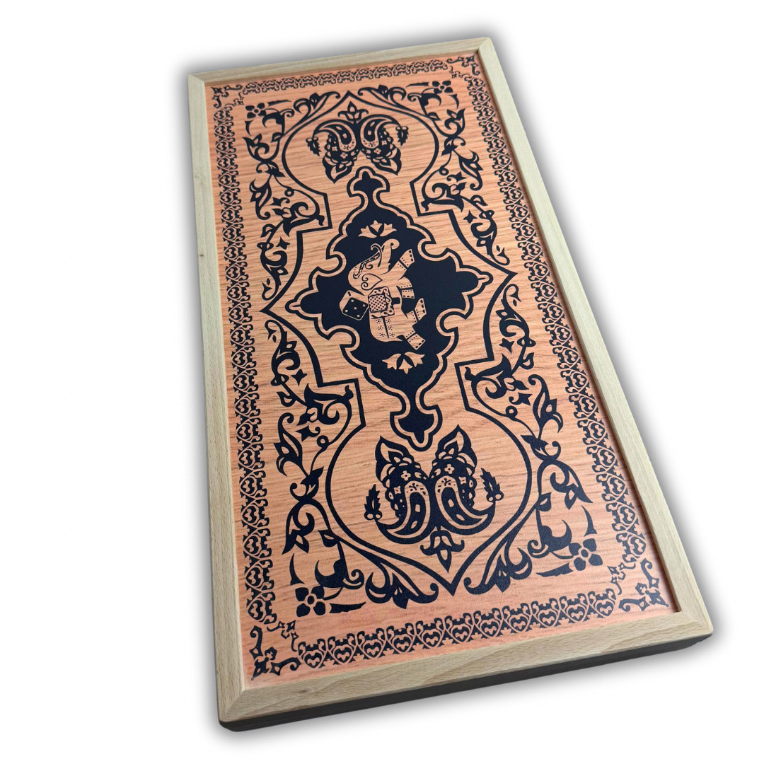 Нарди дерев'яні "Слон", 52*54 см, з кубиками та фішками, настільні ігри, фото 1