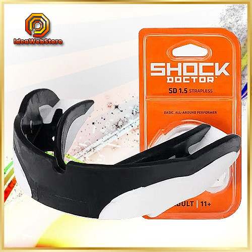 Капа Shock Doctor V1.5 4000-BK-AD чорно-біла, доросла, двошарова, однощелепна