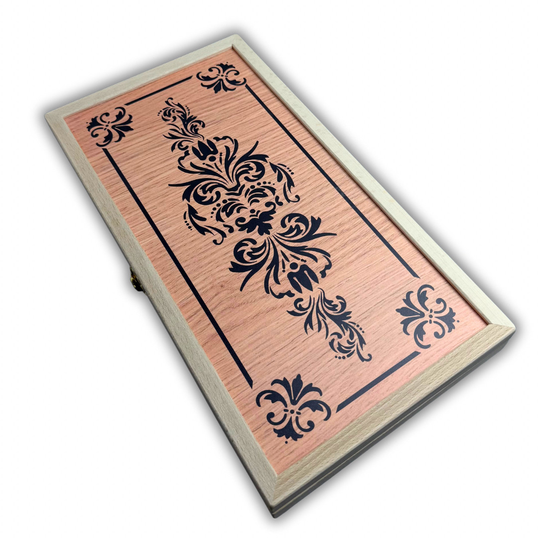 Нарди східні, дерев'яні, 44*41 см, з кубиками та фішками, настільні ігри, фото 1