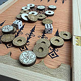 Нарди східні, дерев'яні, 44*41 см, з кубиками та фішками, настільні ігри, фото 3