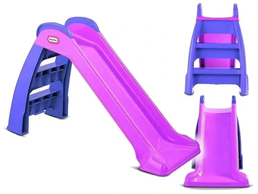 Вільностояча гірка Little Tikes 95 см до 27 кг моя перша гірка фіолетова для дитячого майданчика стабільна Ate, фото 1