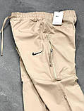 Чоловічі літні спортивні штани NIKE D12731 бежеві, фото 2
