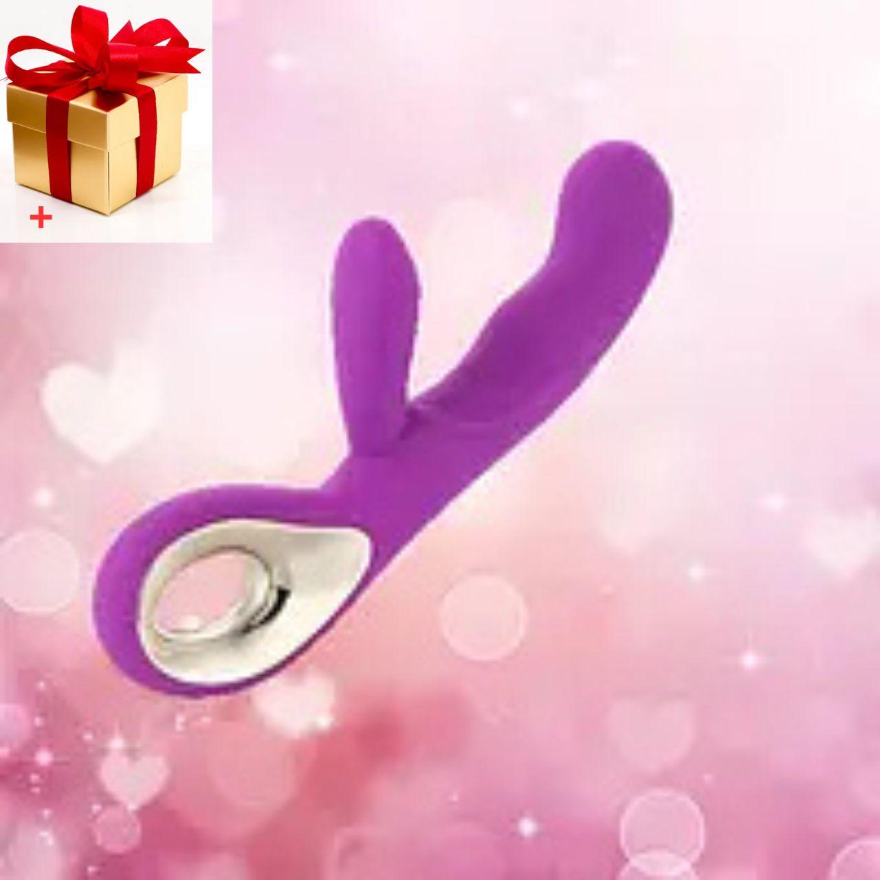 Вібратор (для точки G + клітор) Langsha силікон, пластик Фаллоїмітатор, фото 1