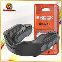 Капа Shock Doctor Gel Max 6210-BK-YTR чорна, дитяча (до 10 років), однощелепна, тришарова, оригінал