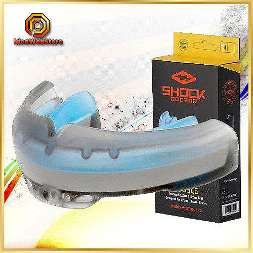 Капа Shock Doctor Ultra Braces 4701-BK-AD чорна, доросла (12+), для брекетів, тришарова, оригінал