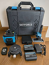 КЕЙС! 2 АКБ! Лазерний рівень Getforce 16 ліній 4D