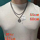 Чоловічий комплект з рунічним кулоном та ланцюжок  із чорнінням срібло 925 проба, фото 9