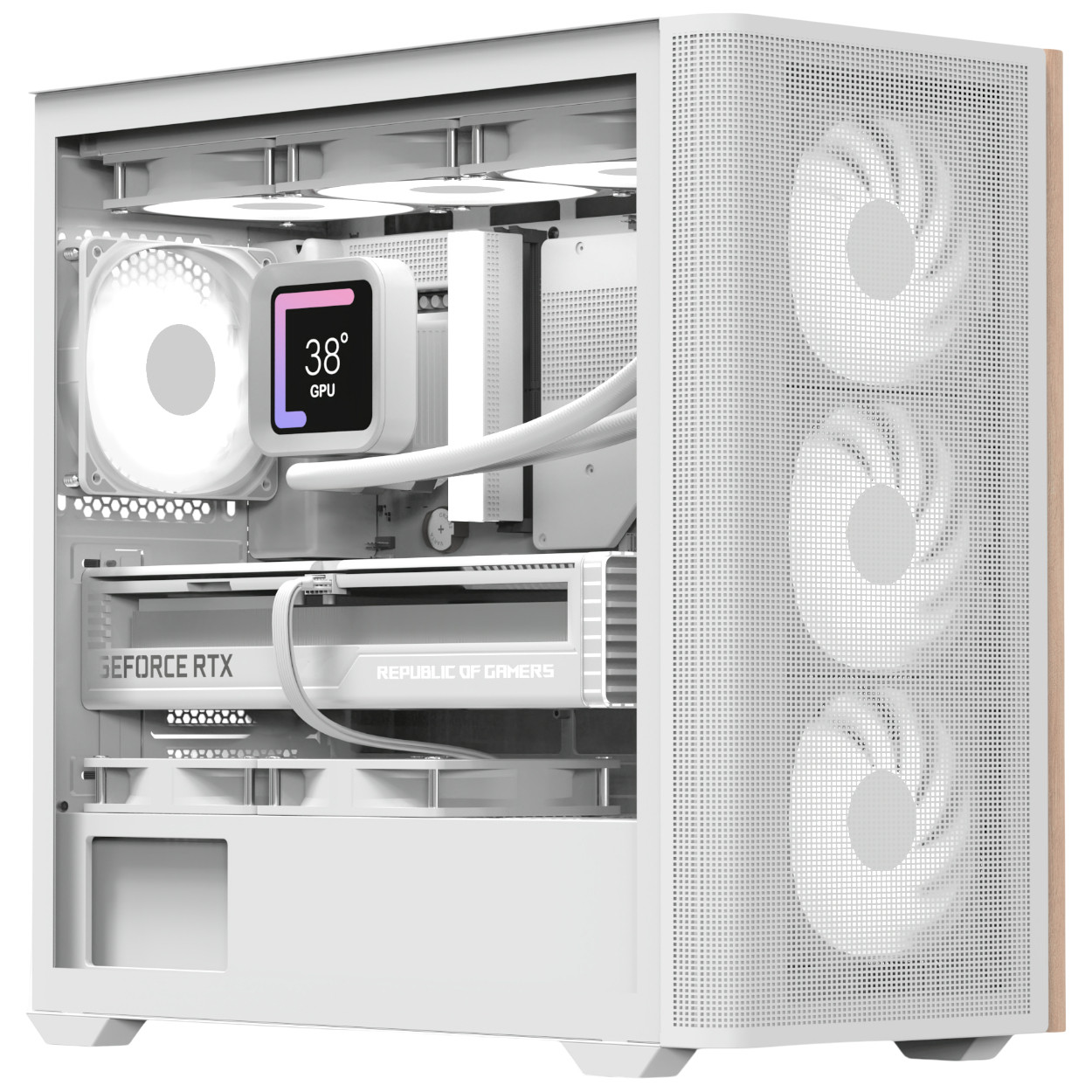 Корпус AeroCool D301A-G-WT-v2 (ACCS-DS03043.21) White без БЖ, фото 1