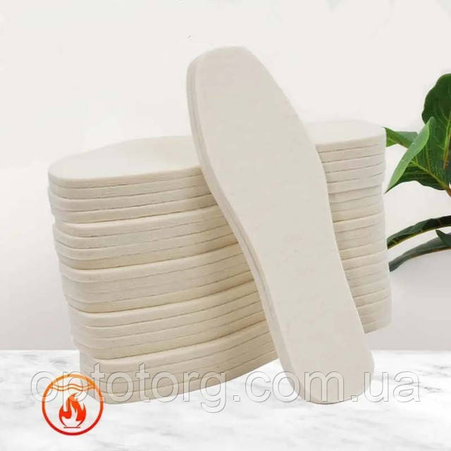 Устілка з білої повсті зимова 38-48 optotorg.com.ua Устілка з білої повсті зимова 38-48