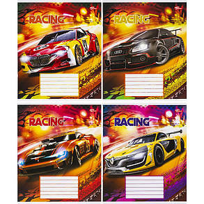 Зошит 24 аркуші у клітинку Автомобілі, літаки, мотоцикли і тд KNZ, фото 2