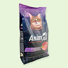 Сухий корм AnimAll для дорослих котів із індичкою та качкою, 12 кг (178597), фото 4