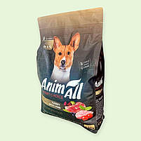 Супер-преміум сухий корм AnimAll для дорослих собак середніх порід з індичкою та ягням, 2,5 кг (178612), фото 3