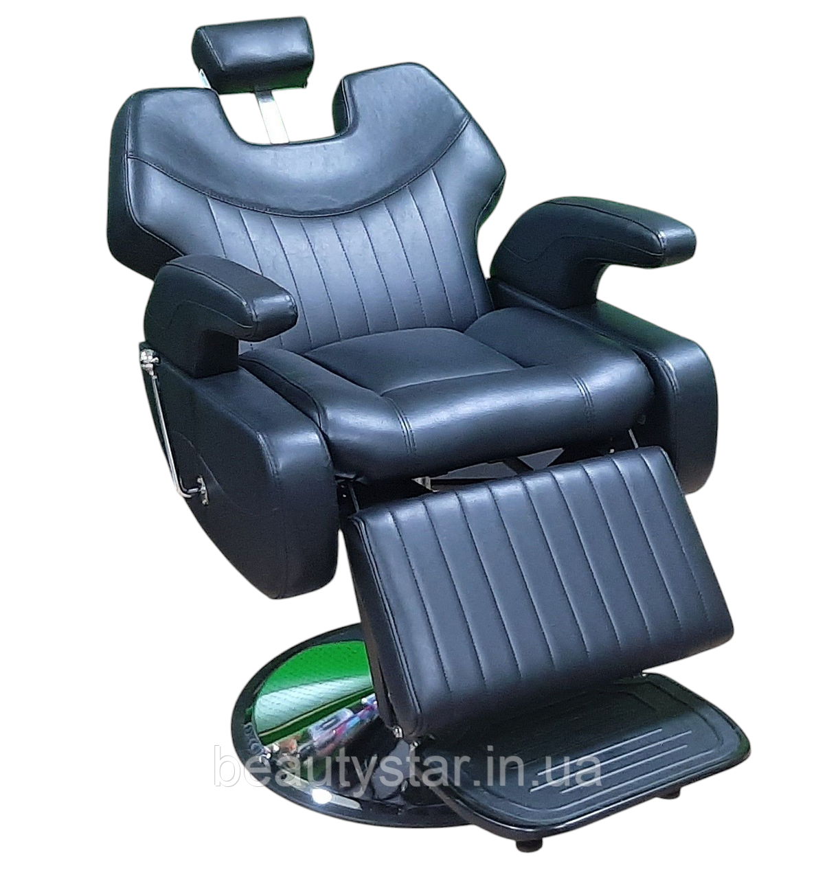Перукарське Barber крісло на гідравліці "МАКСИМУС" із підголовником крісла для BarberShop
