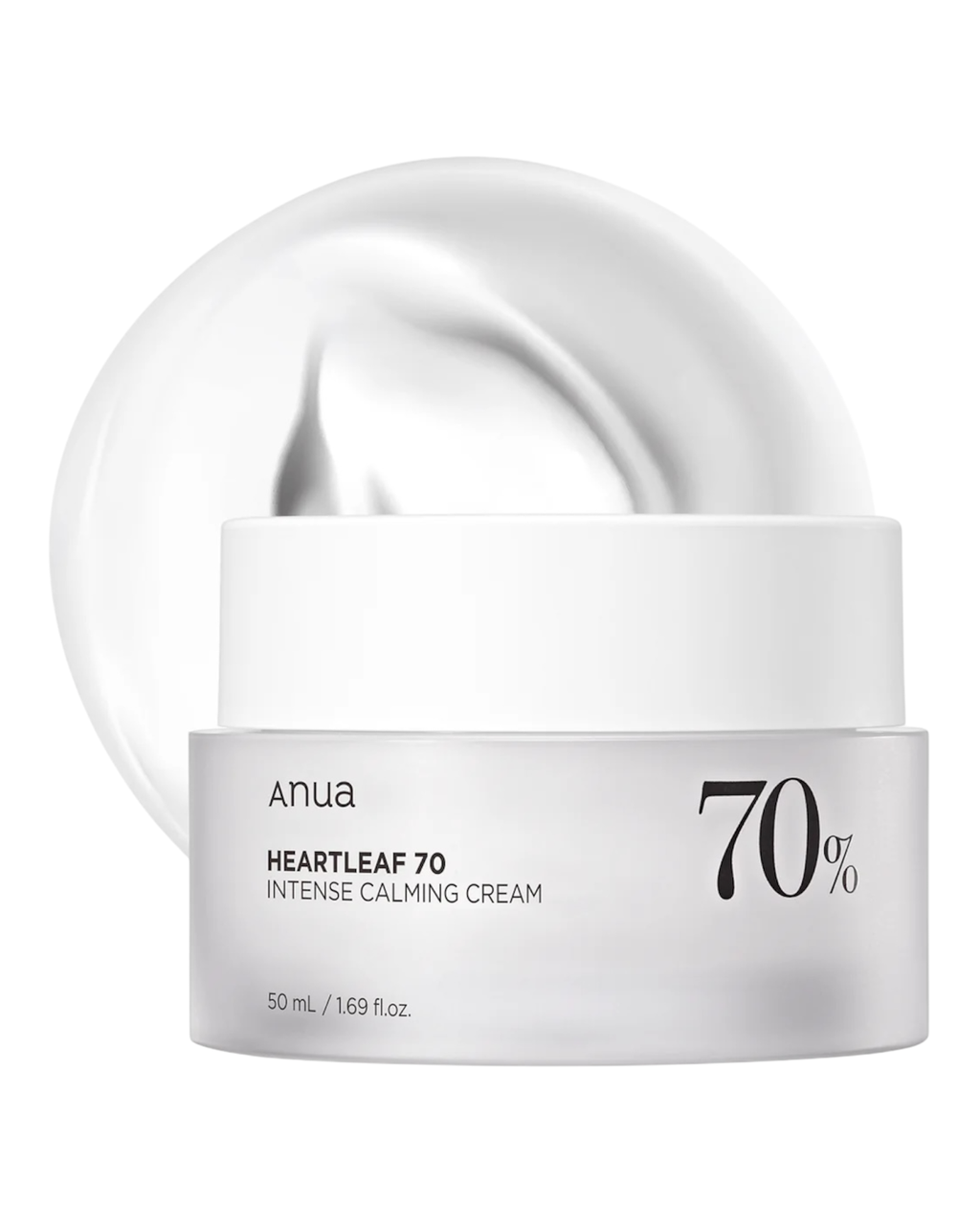 Заспокійливий крем для обличчя Anua Heartleaf 70% Intense Calming Cream 50 мл з екстрактом гуттуїнії