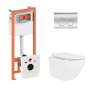 Готове рішення Qtap для ванної кімнати: підвісний унітаз Jay Ultra Quiet 520x360x320 + комплект інсталяції