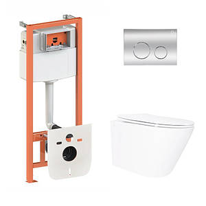 Готове рішення Qtap для ванної кімнати: підвісний унітаз Swan Ultra Quiet 520×360×320 + комплект інсталяції