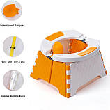 Дитячий складний туристичний туалет Orange | Портативний горщик для подорожей, авто, природи | Від 1 до 5 років, фото 2