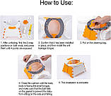 Дитячий складний туристичний туалет Orange | Портативний горщик для подорожей, авто, природи | Від 1 до 5 років, фото 5