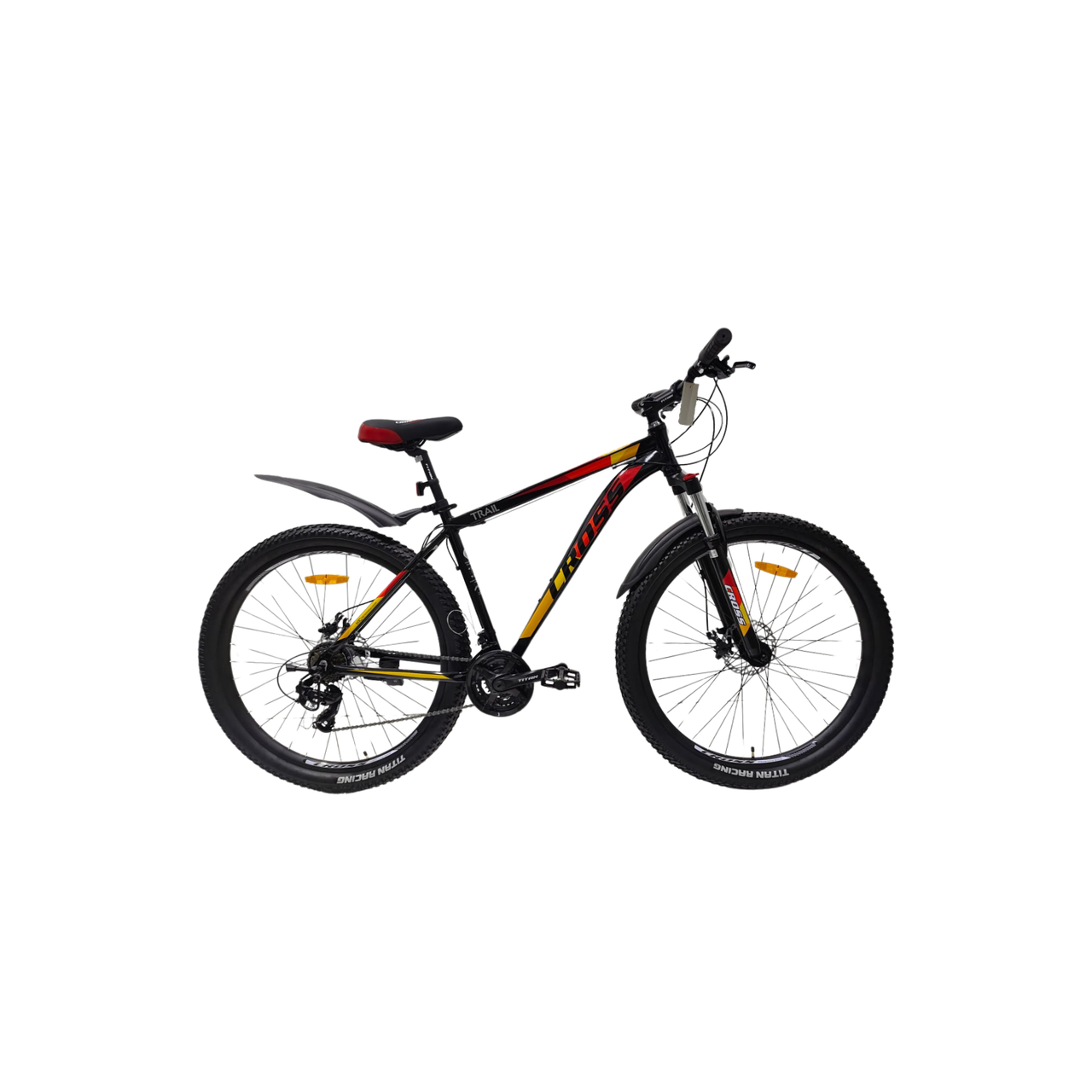 Велосипед Cross 29*3 AL Trail 2024 Рама-19 black-red
