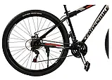 Велосипед CrossBike 29`` Storm 2022 Рама-17`` black-red, фото 3