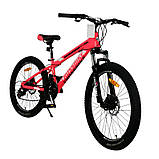 Велосипед CrossBike 24` Storm 2022 Рама-13'` pink, фото 4