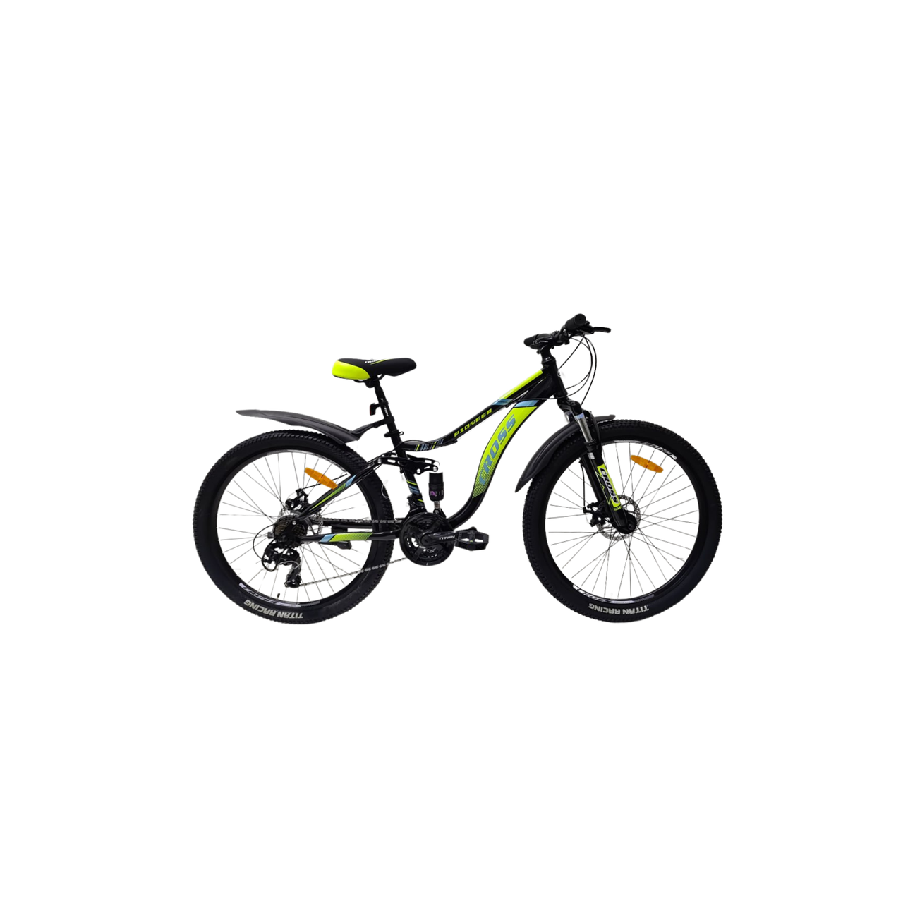 Велосипед Cross 26 ST Pioneer 2024 Рама-14 black-neon yellow