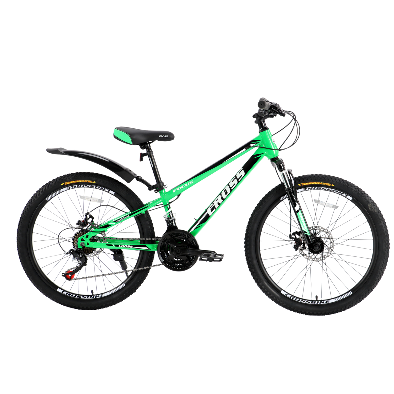 Велосипед Cross 24 ST Focus 2024 Рама-11 green-black