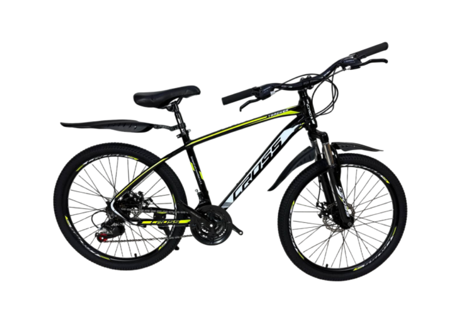 Велосипед Cross 24 Tracker 2024 Рама 15  black-yellow