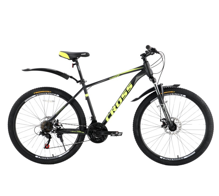 Велосипед Cross 27,5` Forest 2024 Рама-18`` black-neon yellow