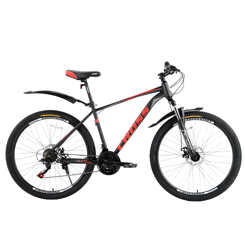 Велосипед Cross 27,5 ST Forest 2024 Рама-18 black-red