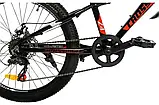 Велосипед CrossBike 24 Dragster Susp Рама 11 black-red, фото 5