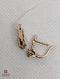 Золоті Сережки зі вставкою цирконій, фото 3