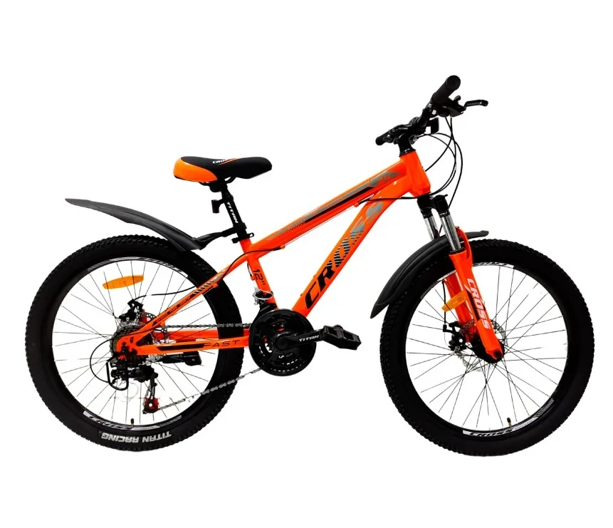 Велосипед Cross 24 Fast 2023 Рама-12 orange-grey
