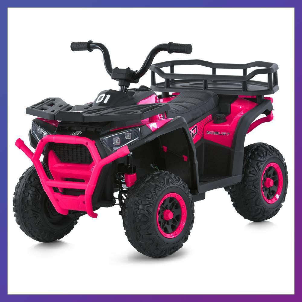 Дитячий електроквадроцикл на акумуляторі Bambi Racer M 6127 для дітей 3-8 років Рожевий