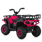 Дитячий електроквадроцикл на акумуляторі Bambi Racer M 6127 для дітей 3-8 років Рожевий, фото 5