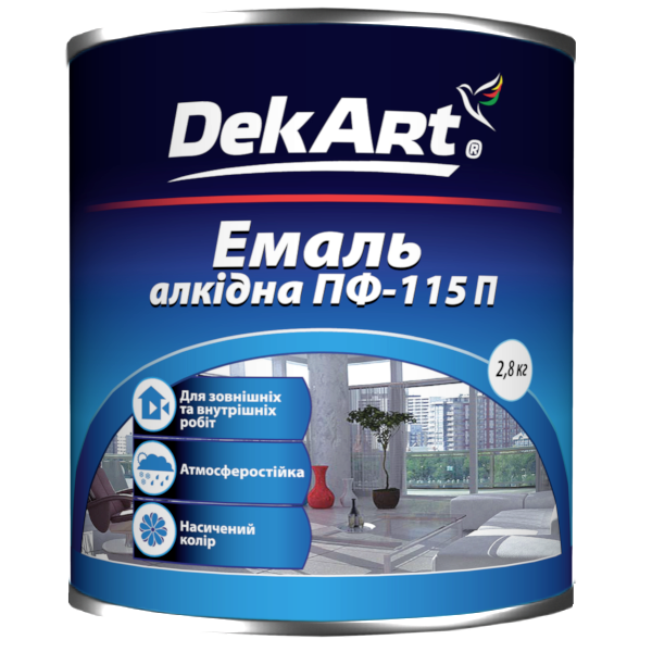Емаль алкідна ПФ-115П світло-зелена, 2,8 кг