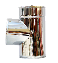 Утеплений сендвіч Трійник 87° Ø 150/220 мм із неіржавкої сталі