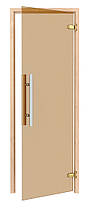 Скляні двері для лазні та сауни Premium бронза 70/190