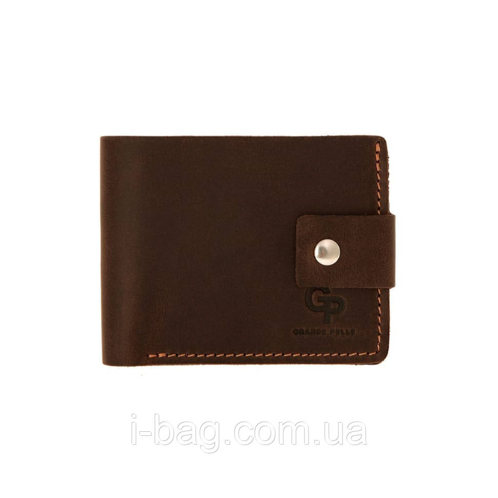 Портмоне 54212023 Grande Pelle, коричневого кольору з рудим всередині, фото 1