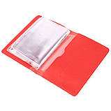 Шкіряна обкладинка для автодокументів Lim-3991GR червона, фото 5