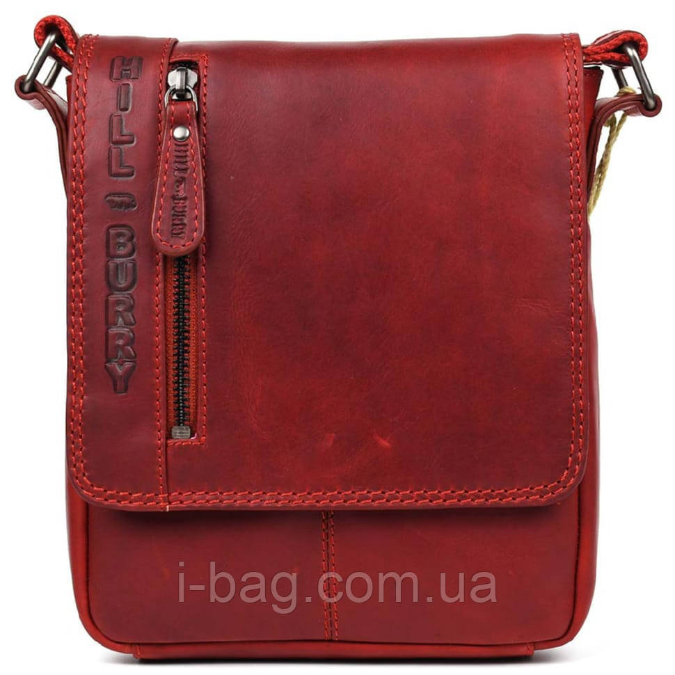 Чоловіча маленька сумка через плече HILL BURRY HB6154R червона, фото 1
