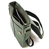Невелика чоловіча сумка через плече шкіряна Limary lim-354RE зелена, фото 2