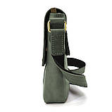 Невелика чоловіча сумка через плече шкіряна Limary lim-354RE зелена, фото 3