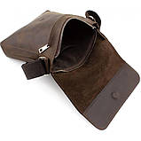 Сумка Месенджер для чоловіків 754120 Grande pelle коричневий крейзі, фото 2